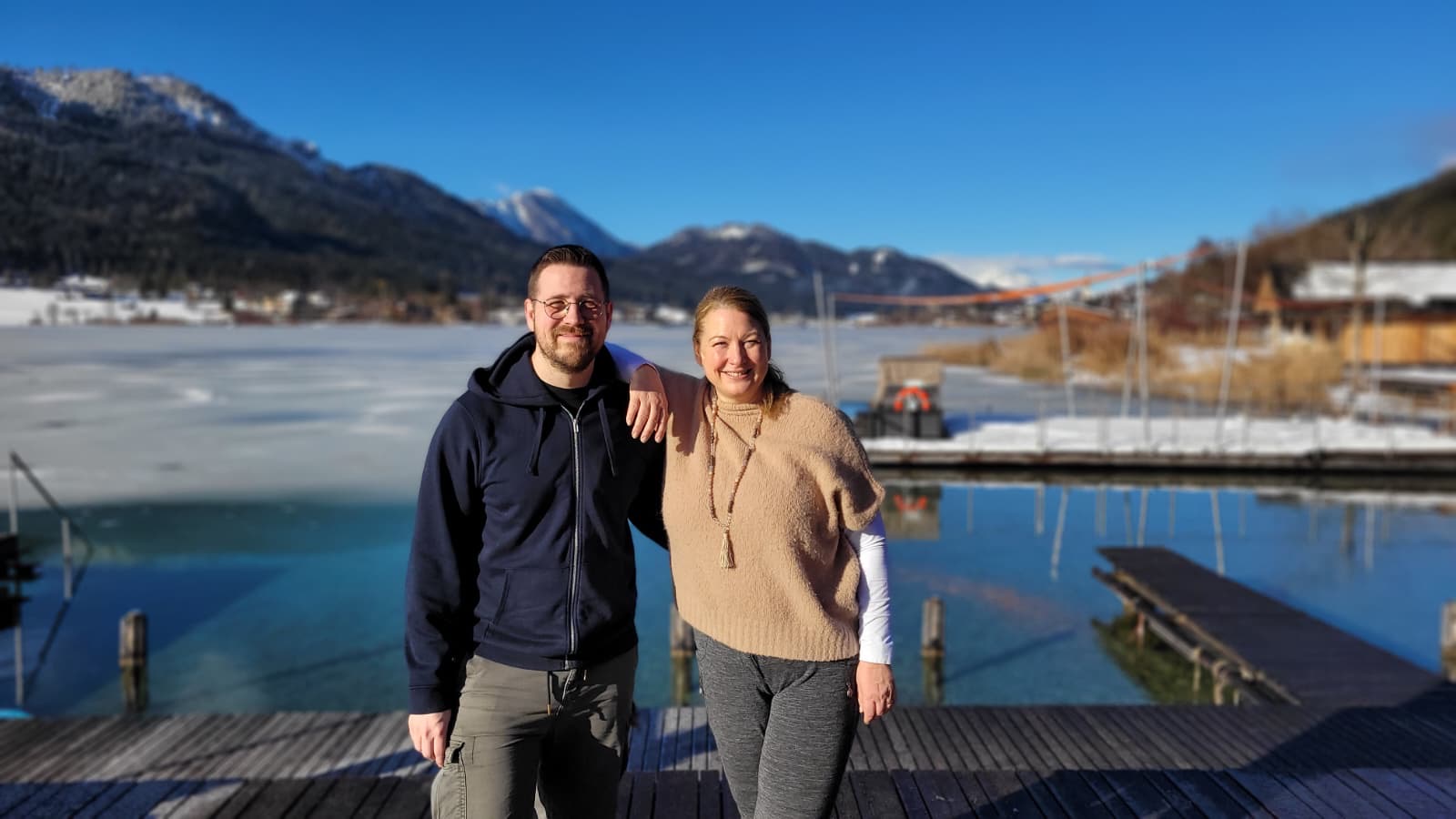 Franz und Marianne am Weissensee im Winter